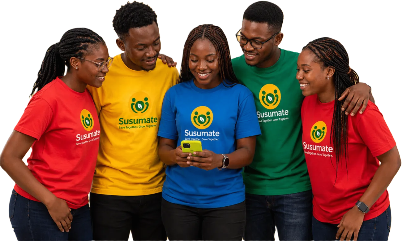 Five friends saving together with SusuMate