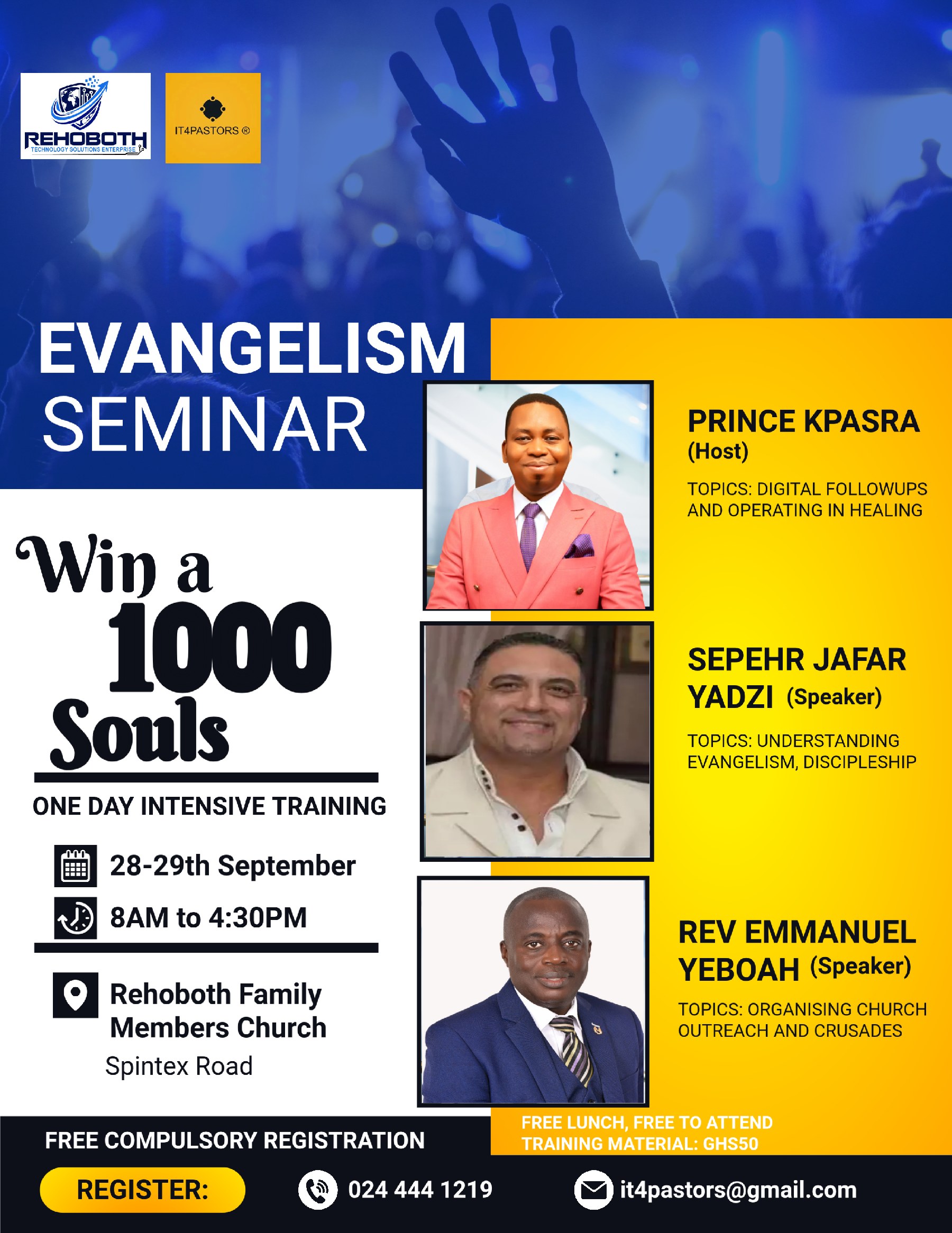 SUPPORT THE GREAT COMMISSION THROUGH OTHERS WITH GHS 30 PERSON